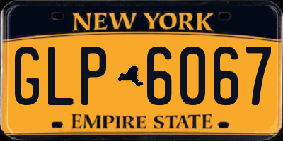 NY license plate GLP6067