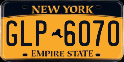NY license plate GLP6070