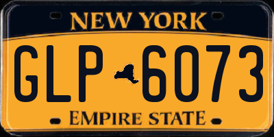 NY license plate GLP6073
