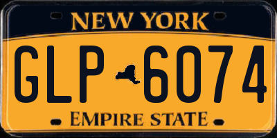 NY license plate GLP6074