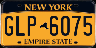 NY license plate GLP6075
