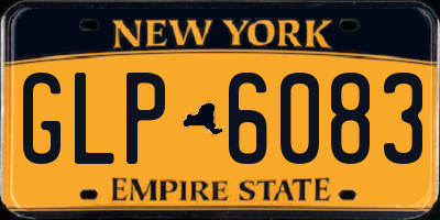 NY license plate GLP6083