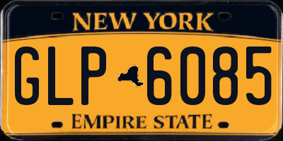 NY license plate GLP6085