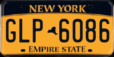 NY license plate GLP6086