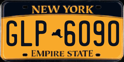 NY license plate GLP6090