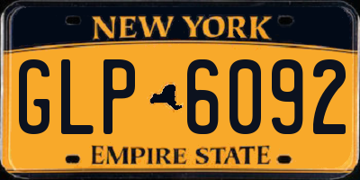 NY license plate GLP6092