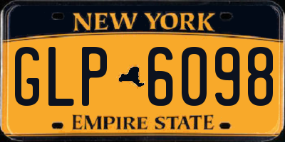 NY license plate GLP6098
