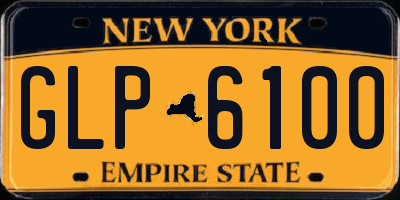 NY license plate GLP6100