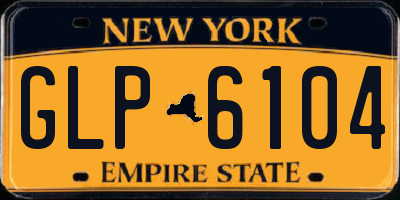NY license plate GLP6104