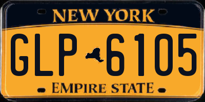 NY license plate GLP6105