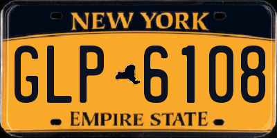 NY license plate GLP6108
