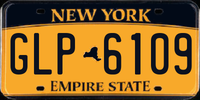 NY license plate GLP6109