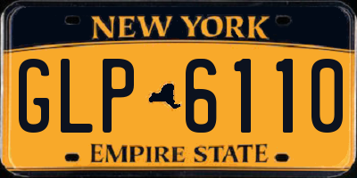 NY license plate GLP6110