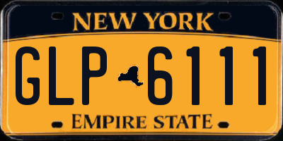 NY license plate GLP6111