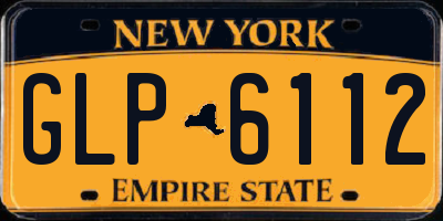 NY license plate GLP6112