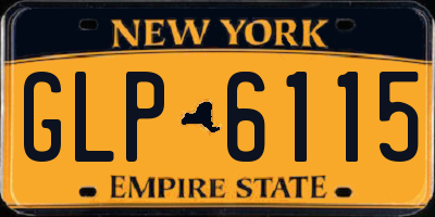NY license plate GLP6115