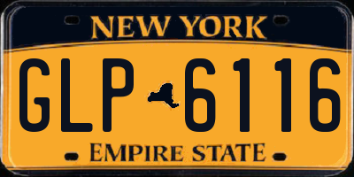 NY license plate GLP6116