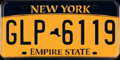 NY license plate GLP6119