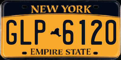 NY license plate GLP6120