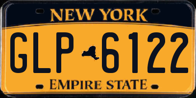 NY license plate GLP6122