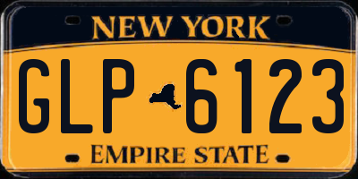 NY license plate GLP6123
