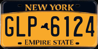 NY license plate GLP6124