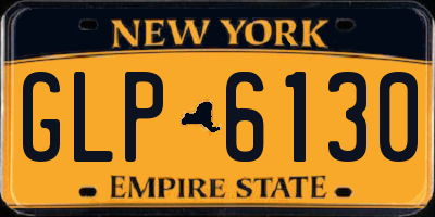 NY license plate GLP6130