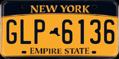 NY license plate GLP6136