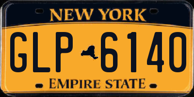 NY license plate GLP6140
