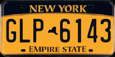 NY license plate GLP6143