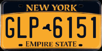 NY license plate GLP6151