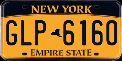NY license plate GLP6160