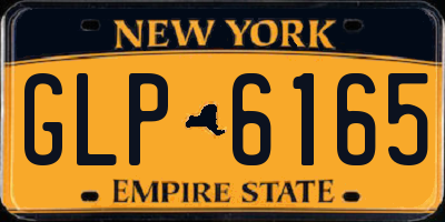 NY license plate GLP6165