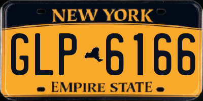 NY license plate GLP6166