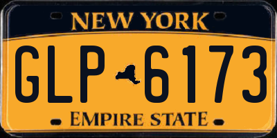 NY license plate GLP6173