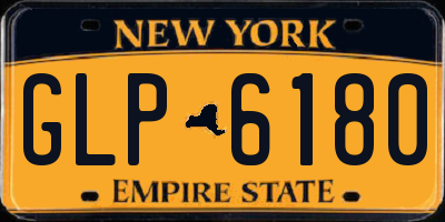 NY license plate GLP6180