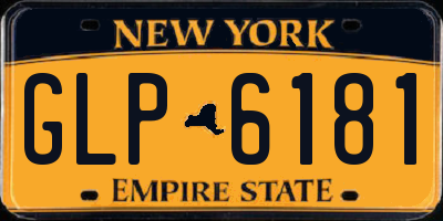 NY license plate GLP6181