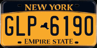 NY license plate GLP6190