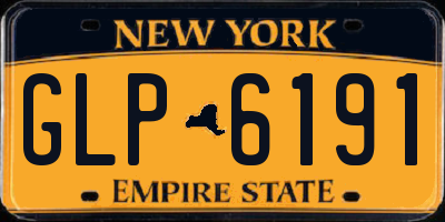 NY license plate GLP6191