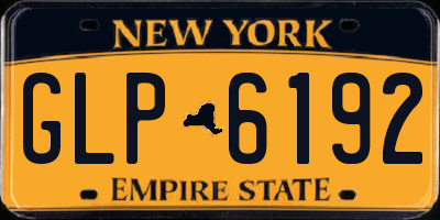 NY license plate GLP6192