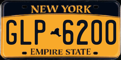 NY license plate GLP6200