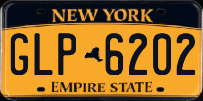 NY license plate GLP6202
