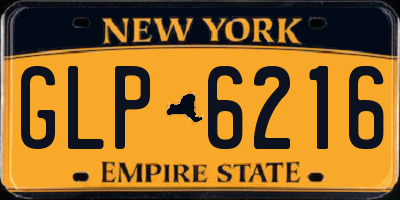 NY license plate GLP6216