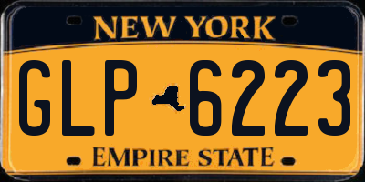 NY license plate GLP6223