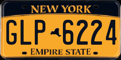 NY license plate GLP6224