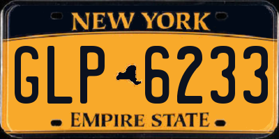 NY license plate GLP6233
