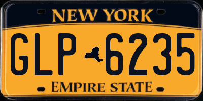 NY license plate GLP6235