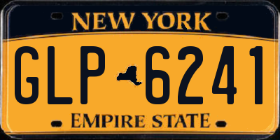 NY license plate GLP6241