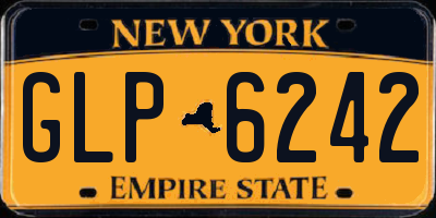 NY license plate GLP6242