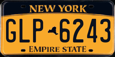 NY license plate GLP6243